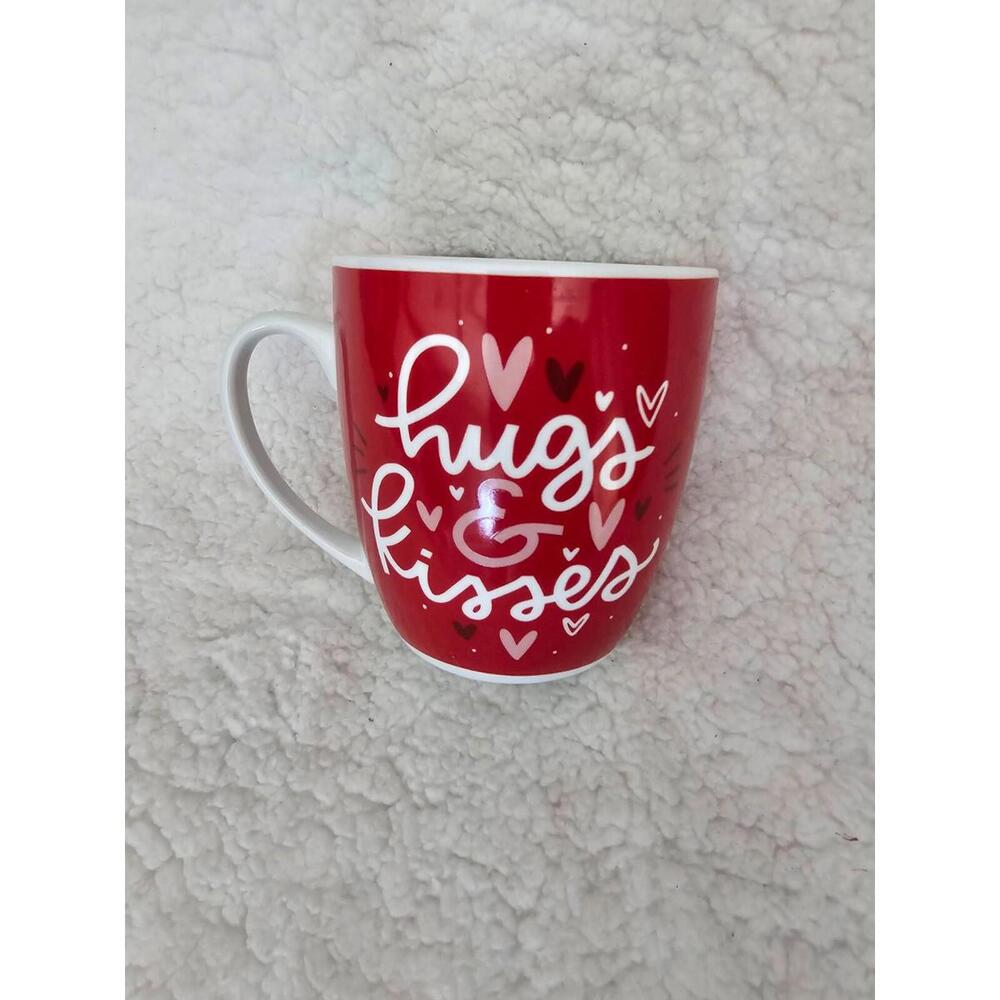 California Pantry Jumbo Mug Coffee Tea Cup Hugs & Kisses Red 5'' Hearts Love